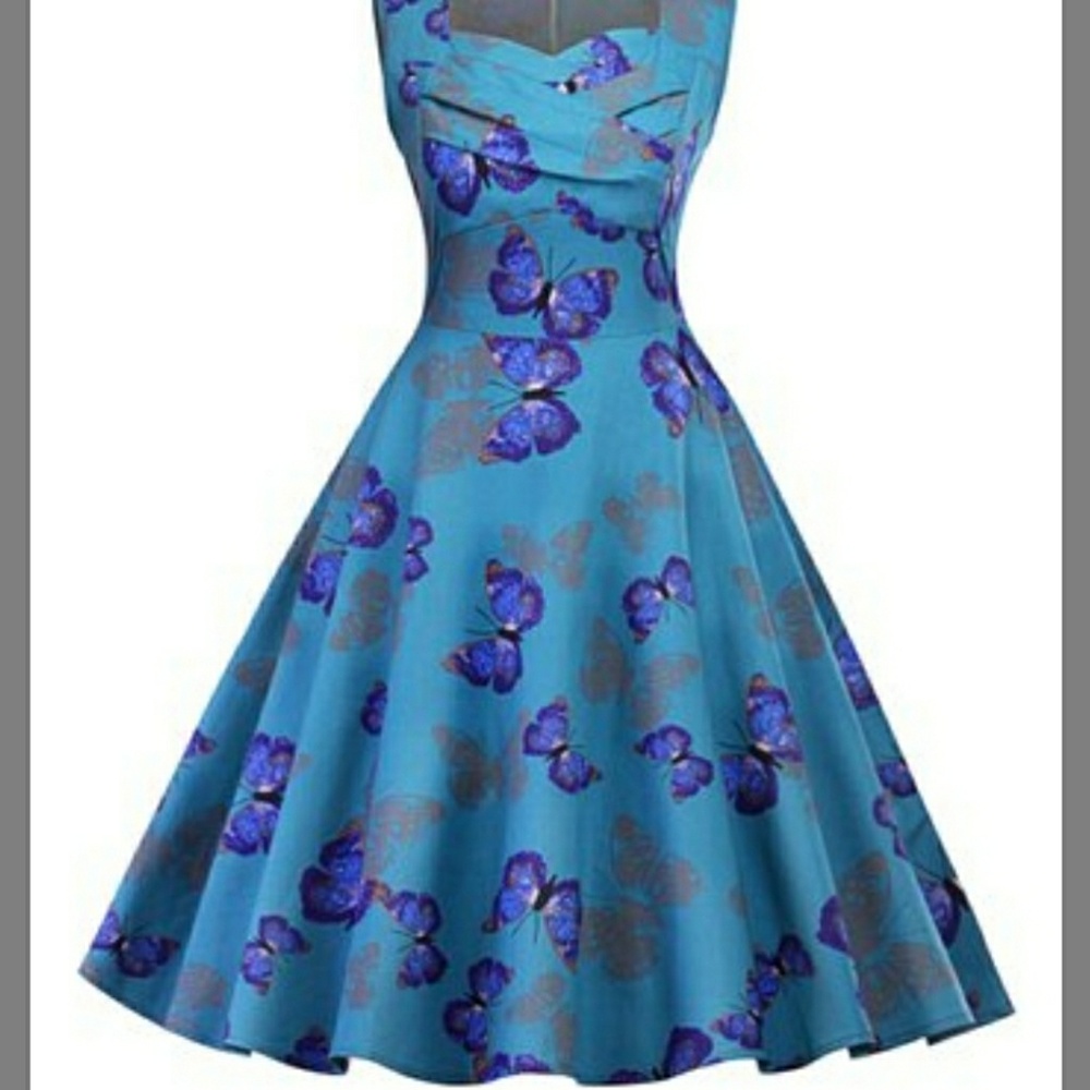 Blue Butterfly Dress